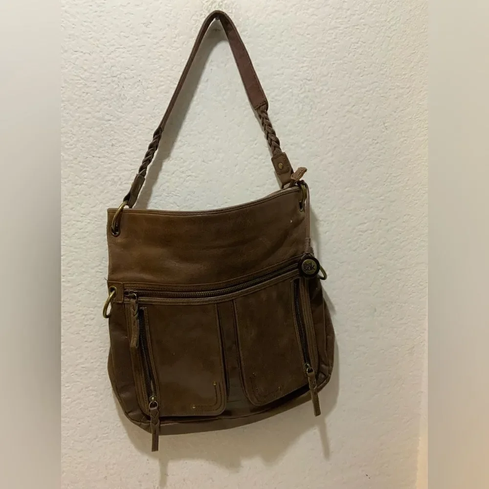 “The Sak” satchel/ crossbody brown adjustable strap